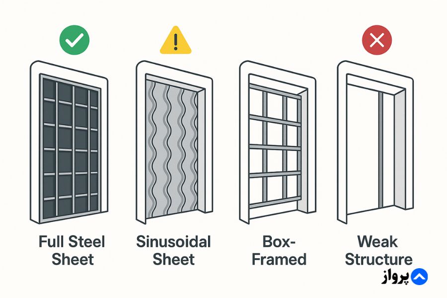 اجزای کلیدی استراکچر درب ضد سرقت
