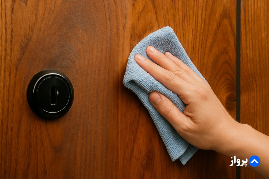 تميز كردن درب ضد سرقت چوبي