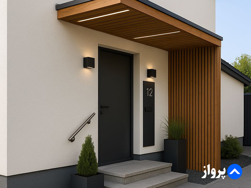 درب ضد سرقت مشکی شیشه ای 