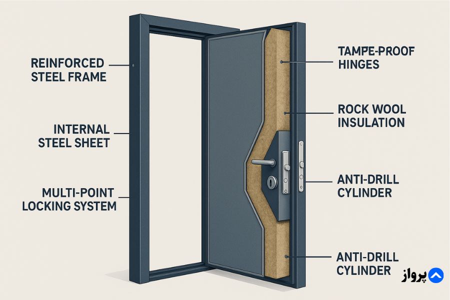 درب ضد سرقت در کرمانشاه