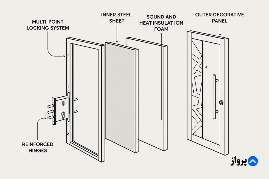 اجزای درب ضد سرقت