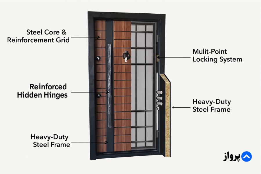 اجزای درب ضد سرقت