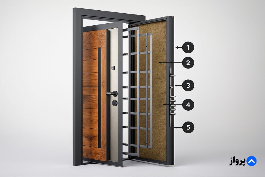 اجزای درب ضد سرقت