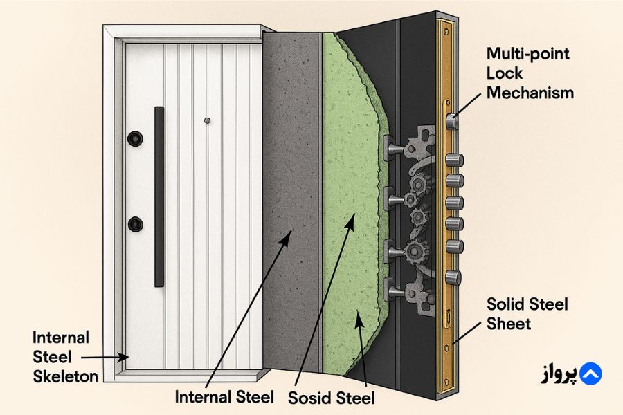 اجزای درب ضد سرقت